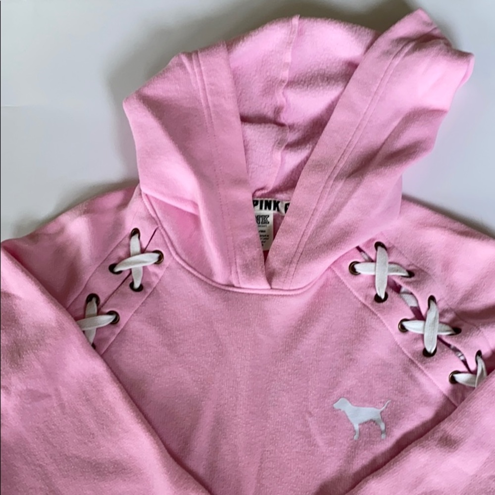 PINK cropped hoodie